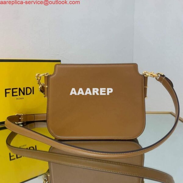 Replica Fendi Touch Brown leather Bag 8BT349 4