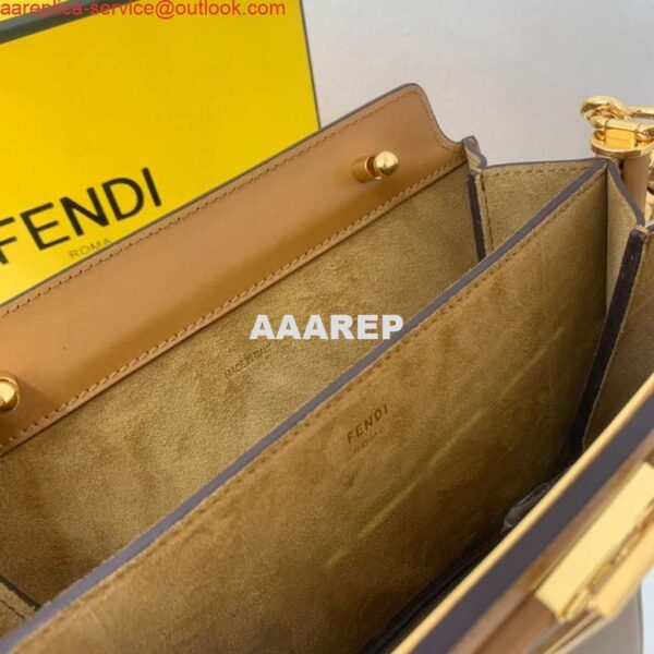 Replica Fendi Touch Brown leather Bag 8BT349 8