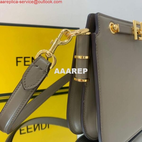 Replica Fendi Touch Grey leather Bag 8BT349 4