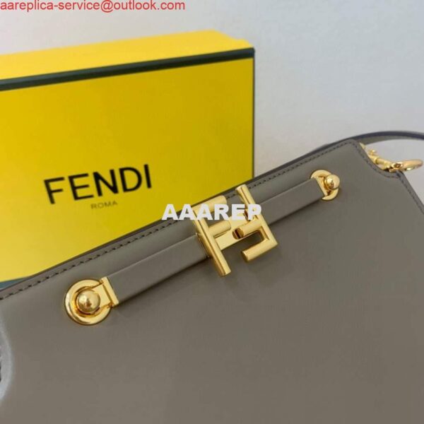 Replica Fendi Touch Grey leather Bag 8BT349 5