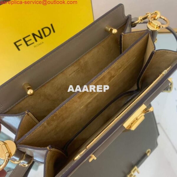 Replica Fendi Touch Grey leather Bag 8BT349 6