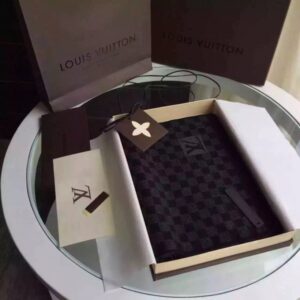 Replica Louis Vuitton Petit Damier Graphite Scarf NM M74200 2