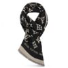 Replica Louis Vuitton Black Daily LV Scarf M76701