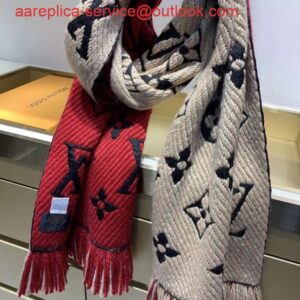 Replica LV M73886 Louis Vuitton Logomania Duo Scarf 2