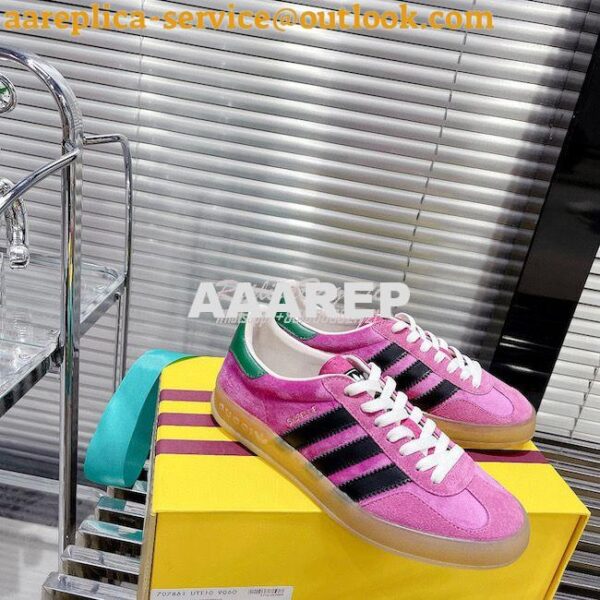 Replica adidas x Gucci Men Female Gazelle sneaker 707847 6