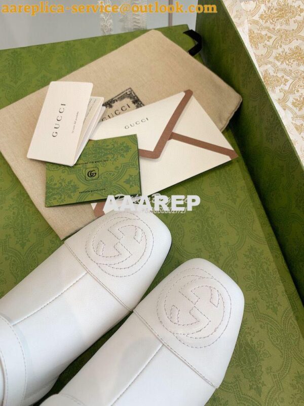 Replica Gucci Chain Soho Knee High Boot With Double G 360565 White 5