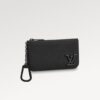 Replica Louis Vuitton Key Pouch Black Aerogram cowhide leather M81031