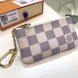 Replica Louis Vuitton Key Pouch Damier Azur N62659 2