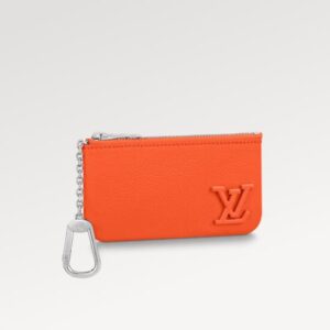 Replica Louis Vuitton Key Pouch Orange Aerogram cowhide leather M81032