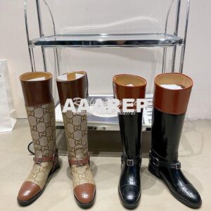 Replica Gucci Knee-high Boot With Harness 678278 GG canvas