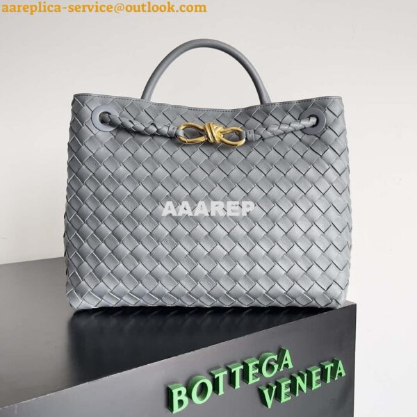 Replica Bottega Veneta BV 743572 Medium Andiamo Light Gray 3