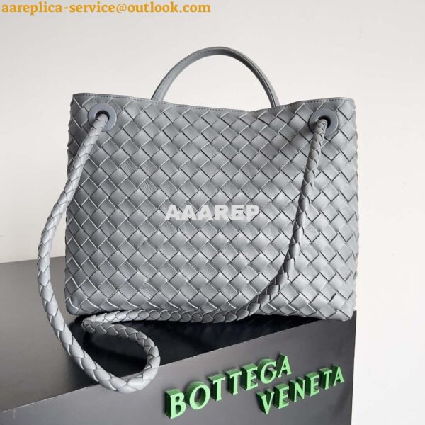 Replica Bottega Veneta BV 743572 Medium Andiamo Light Gray 4