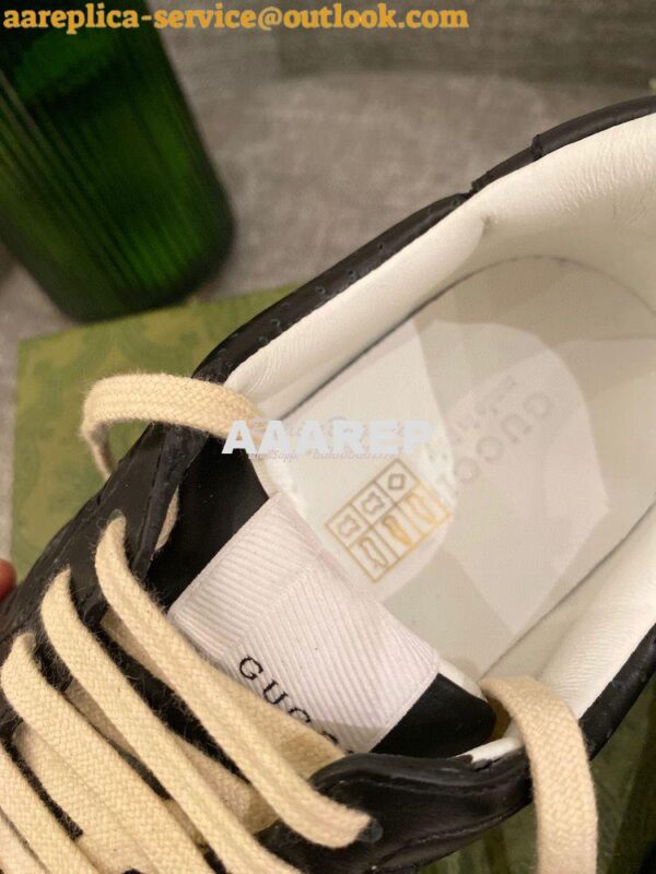 Replica Gucci Men Female GG Embossed Sneaker 670408 Black 9