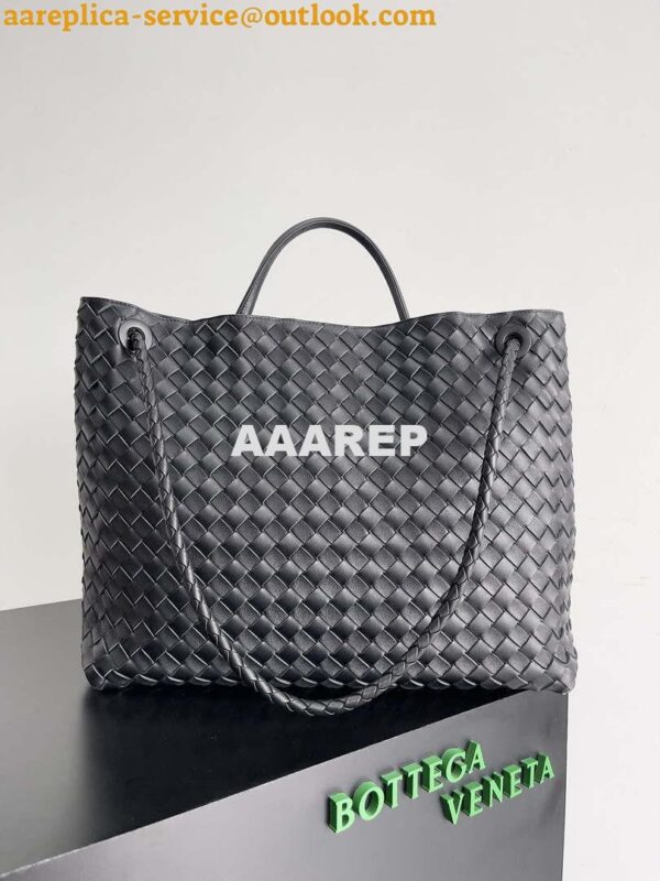 Replica Bottega Veneta BV 743575 Large Andiamo Black 4