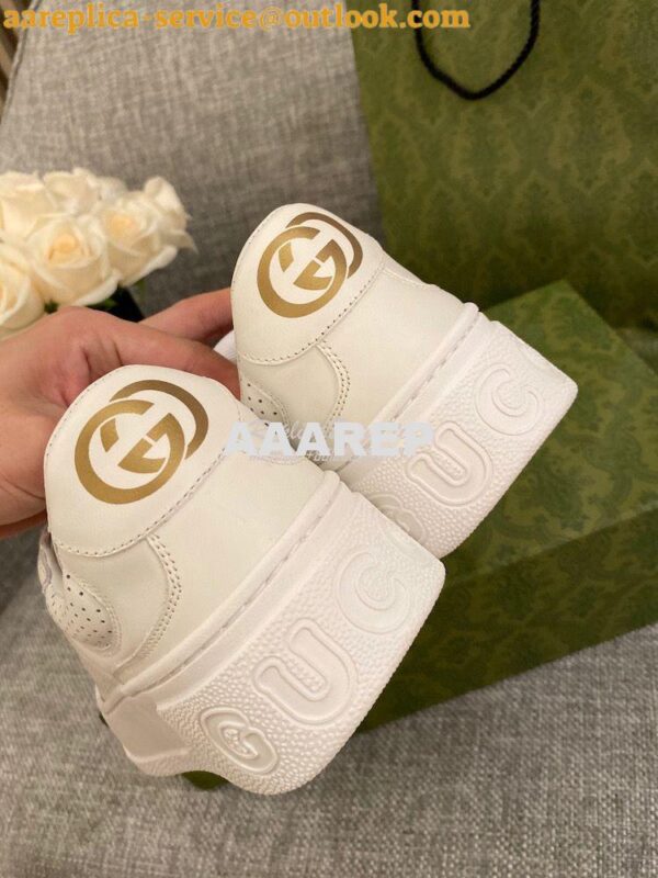 Replica Gucci Men Female GG Embossed Sneaker 670408 White 9