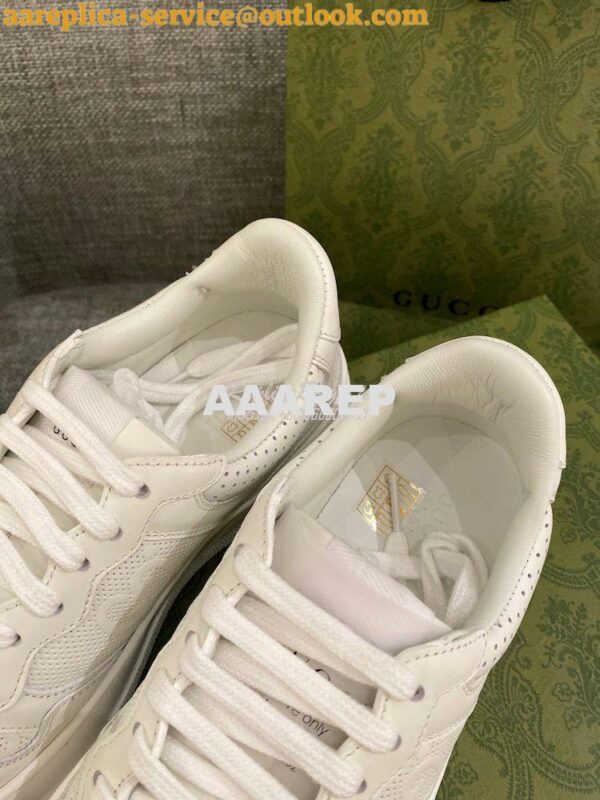 Replica Gucci Men Female GG Embossed Sneaker 670408 White 10