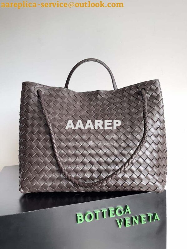 Replica Bottega Veneta BV 743575 Large Andiamo Dark Brown 5