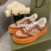 Replica Gucci Men Female GG Embossed Sneaker 670408 White Beige