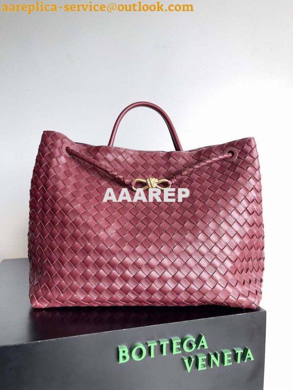 Replica Bottega Veneta BV 743575 Large Andiamo Wine Red 3