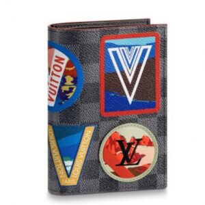 Replica Louis Vuitton Passport Cover Damier Graphite Swiss Alps N60154