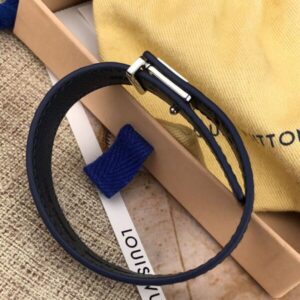 Replica Louis Vuitton M6269D LV Slim Leather Bracelet