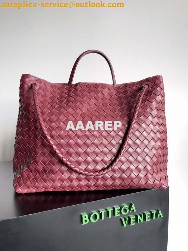 Replica Bottega Veneta BV 743575 Large Andiamo Wine Red 8