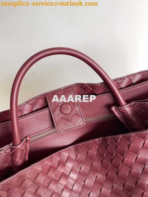 Replica Bottega Veneta BV 743575 Large Andiamo Wine Red 9