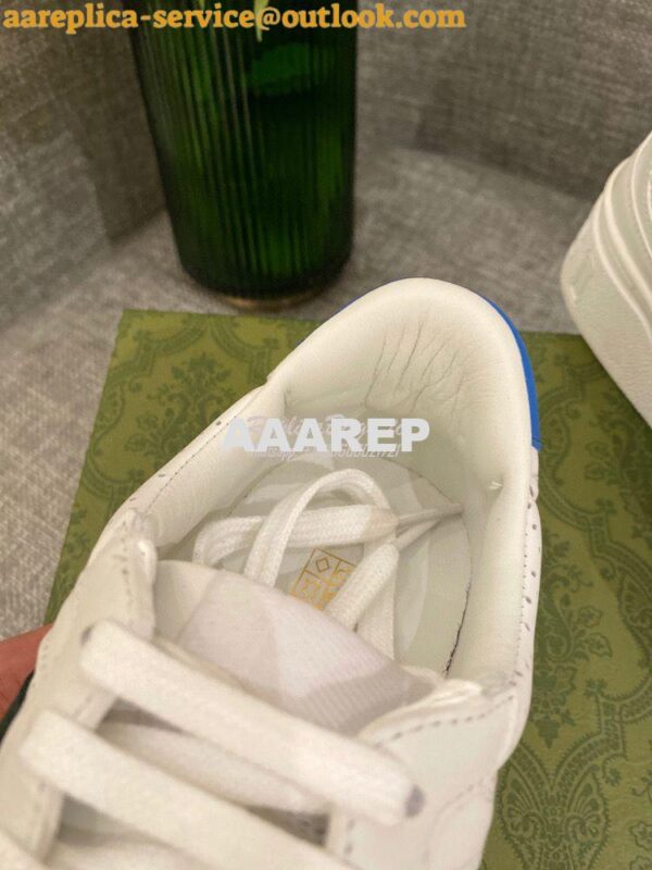 Replica Gucci Men Female GG Sneaker With Web 670408 White 10