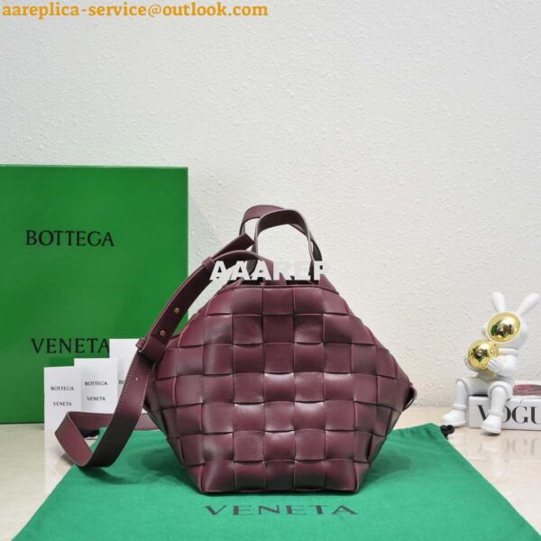 Replica Bottega Veneta BV 7466 Bowling bag Wine Red 5