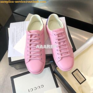 Replica Gucci Men Women's Ace Sneaker with Interlocking G 598527 Pink