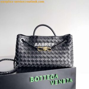 Replica Bottega Veneta BV 754990 Small East/West Andiamo Black