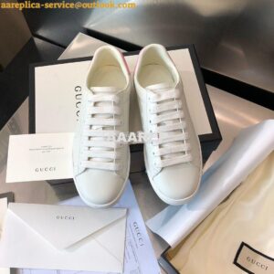 Replica Gucci Men Women's Ace Sneaker with Interlocking G 598527 White 2