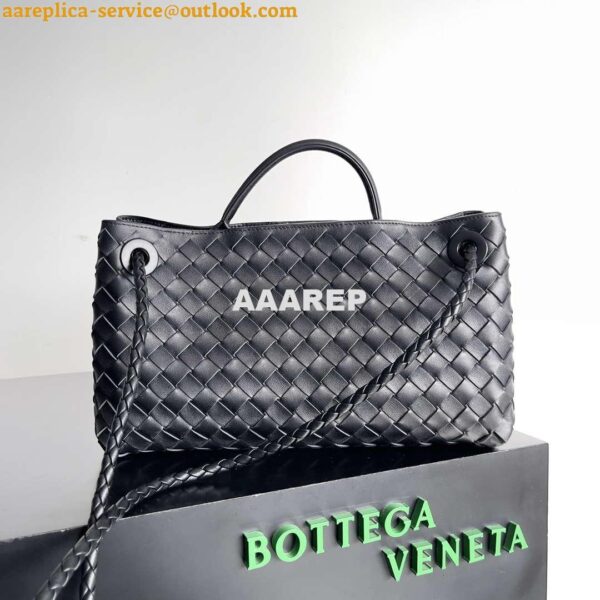 Replica Bottega Veneta BV 754990 Small East/West Andiamo Black 9