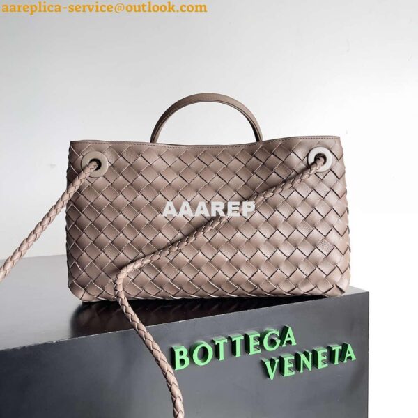 Replica Bottega Veneta BV 754990 Small East/West Andiamo Brown 7