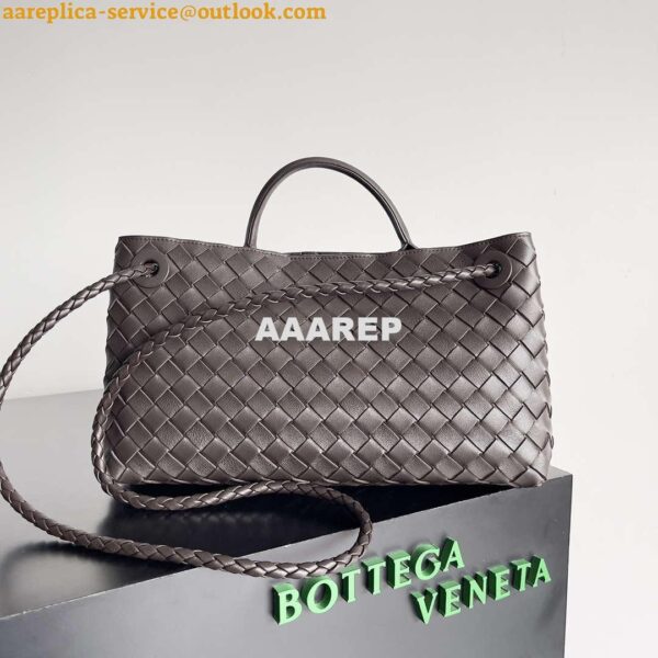 Replica Bottega Veneta BV 754990 Small East/West Andiamo Dark Brown 6