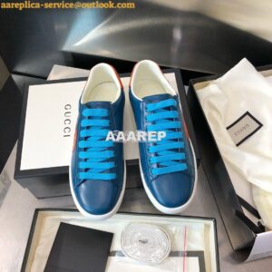 Replica Gucci Men Women's Ace Sneaker with Interlocking G 625783 Blue 2