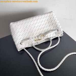 Replica Bottega Veneta BV 754990 Small East/West Andiamo White 2