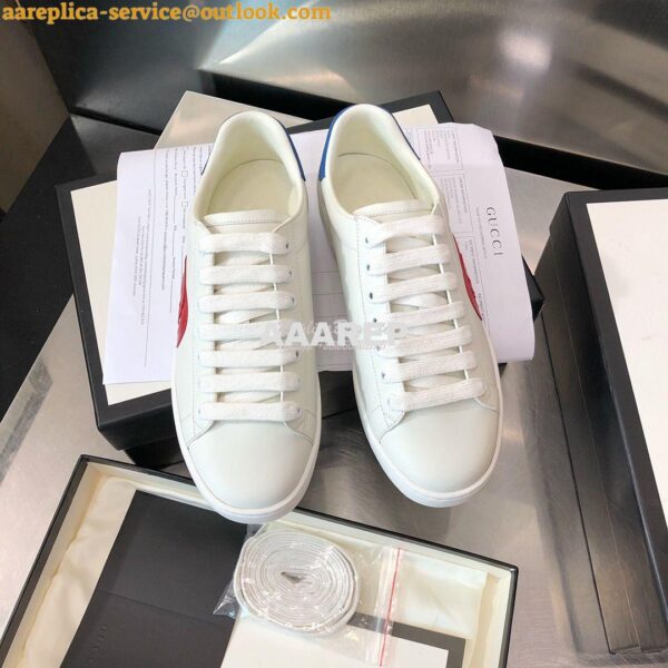 Replica Gucci Men Women's Ace Sneaker with Interlocking G 625783 White 5