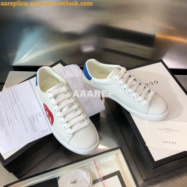 Replica Gucci Men Women's Ace Sneaker with Interlocking G 625783 White 6