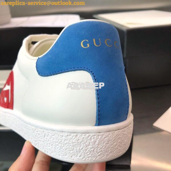 Replica Gucci Men Women's Ace Sneaker with Interlocking G 625783 White 8