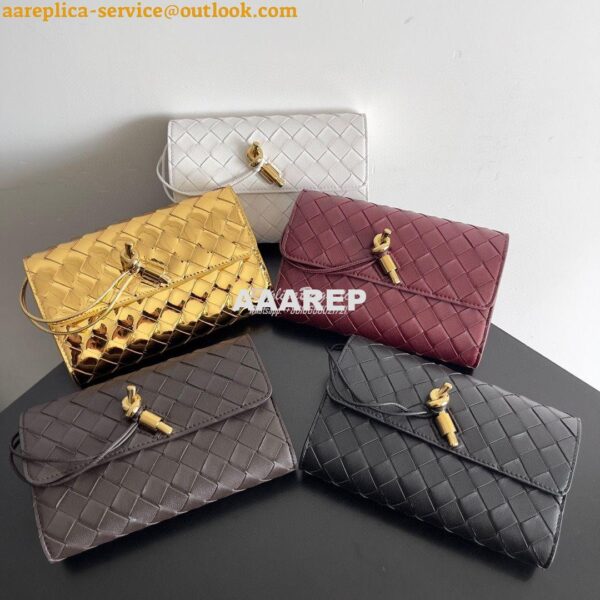 Replica Bottega Veneta BV Andiamo Large Flap Wallet 741504 Lambskin Bl 3