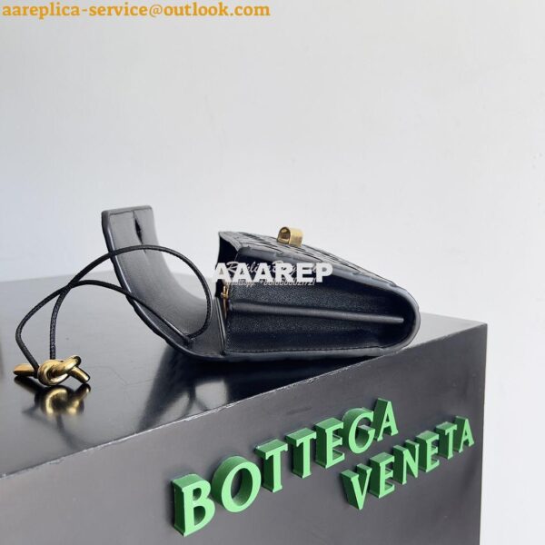 Replica Bottega Veneta BV Andiamo Large Flap Wallet 741504 Lambskin Bl 7