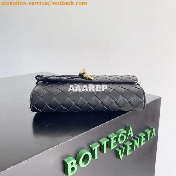 Replica Bottega Veneta BV Andiamo Large Flap Wallet 741504 Lambskin Bl 8