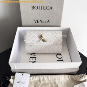 Replica Bottega Veneta BV Andiamo Large Flap Wallet 741504 Lambskin Wh