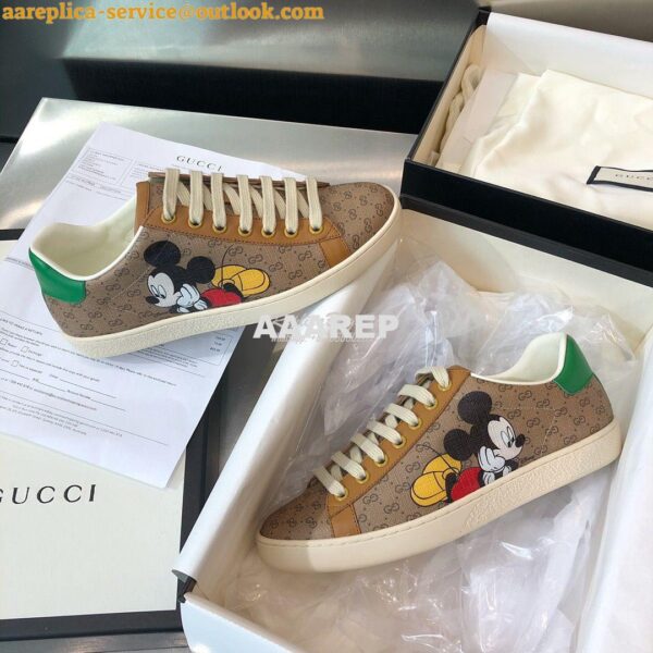 Replica Gucci Men Women's GG Disney x Print Ace Sneaker 431942 H06 5