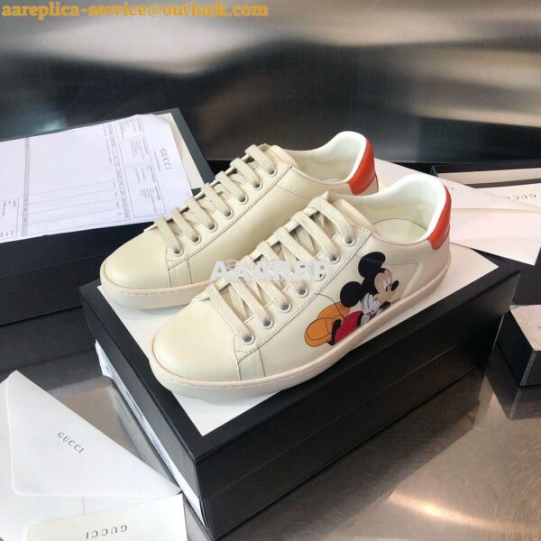 Replica Gucci Men Women's GG Disney x Print Ace Sneaker 431942 H07 7