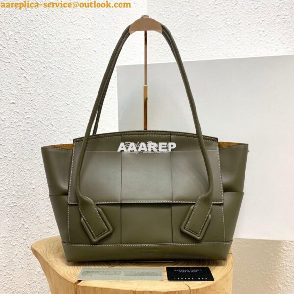 Replica Bottega Veneta BV Arco 48 Bag In French Calf 575941 Kaki 3