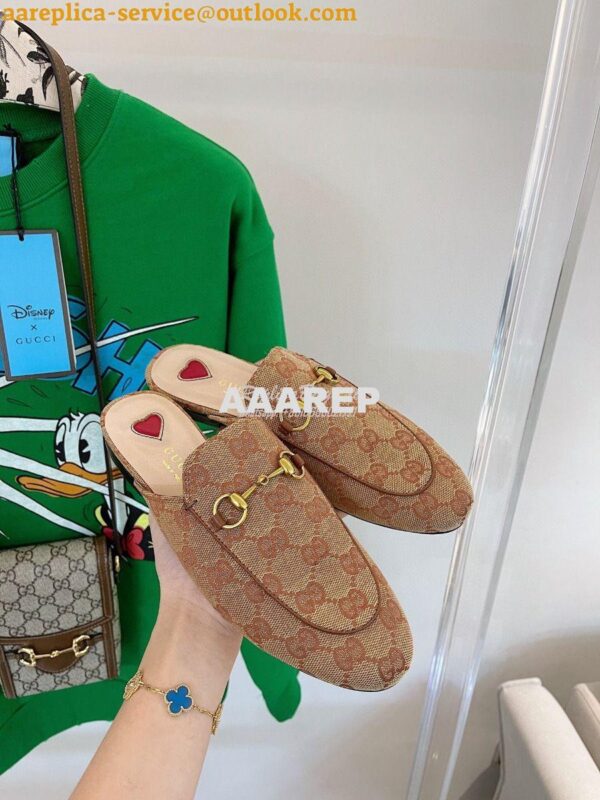 Replica Gucci Princetown GG Canvas Slipper Brown 629084 4