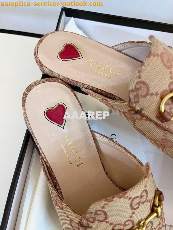 Replica Gucci Princetown GG Canvas Slipper Brown 629084 10