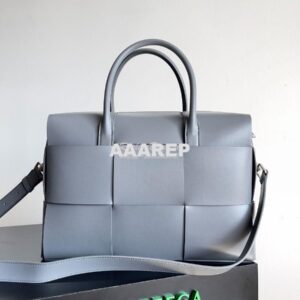 Replica Bottega Veneta BV Arco Briefcase Intreccio leather 680120 Agat